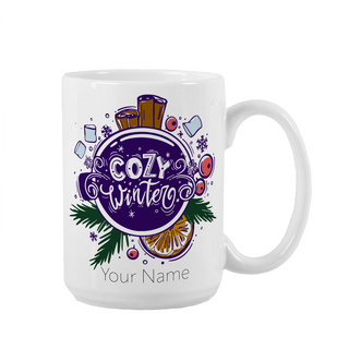 Cozy Winter Ceramic Mug 15 oz