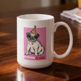 Birthday Girl Custom Ceramic Mug 15 oz Things Engraved