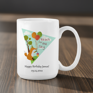 Reach for the Sky Ceramic Birthday Mug 15 oz Things Engraved
