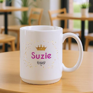 Custom Name with Crown Mug 15 oz