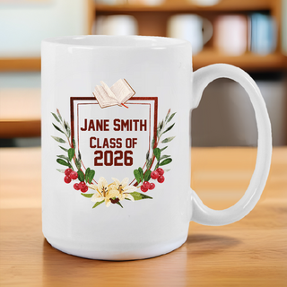 Graduation Flowers Ceramic Mug Things Engraved