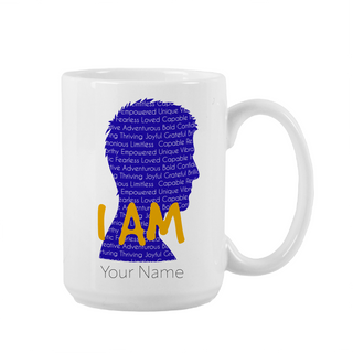 Inspirational Ceramic Mug for Him 15 oz