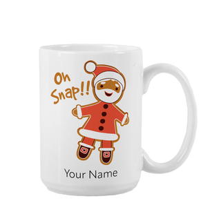 Oh Snap! Gingerbread Santa Mug 15 oz