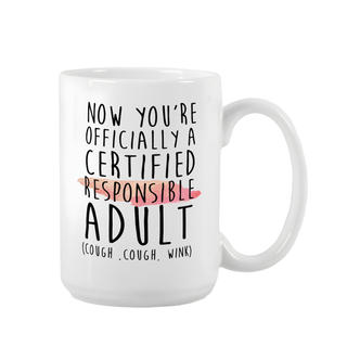 Officially and Adult Ceramic Birthday Mug 15 oz