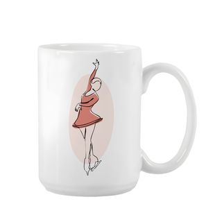 Figure Skater Ceramic Mug 15 oz