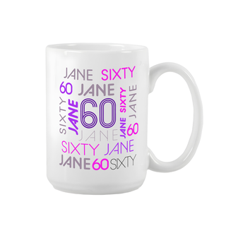 Personalized Milestone Birthday Mug 15 oz