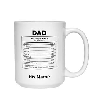 Facts About Dad Ceramic Mug 15 oz