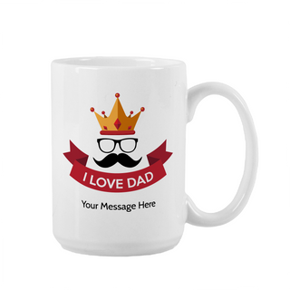 Tasse en céramique « J'aime papa » 15 oz