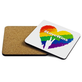 Love Wins Square Coaster