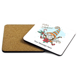 Christmas Gnome Square Coaster