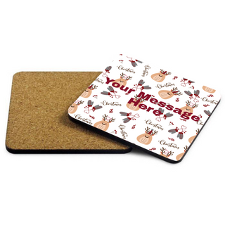 Cute Christmas Pattern Square Coaster