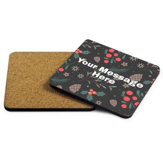 Christmas Holly Square Coaster