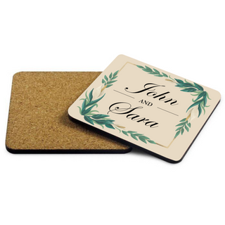 The Together Forever Wedding Monogram Square Coaster