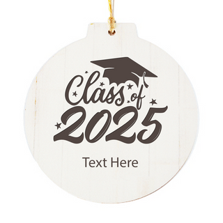 Class of 2025 Round Wood Ornament