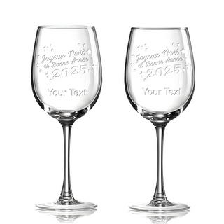 Verre à vin des Fêtes - Lot de 2