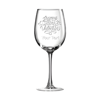 Joyeus Saint Valentin White Wine Glass