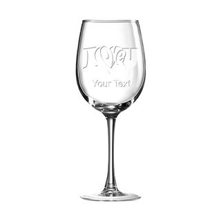 I Love You White Wine Glass