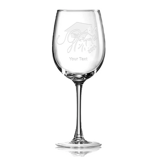 Graduate 2026 Red Wine Glass Things Engraved