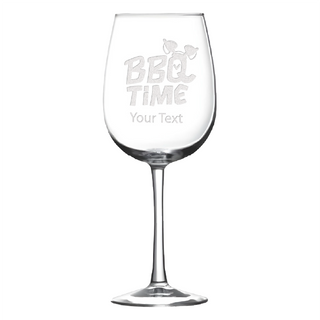 It's BBQ Time Red Wine Glass