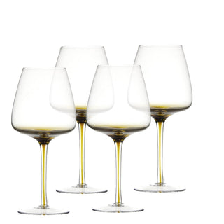 Personalized Christmas Amber Wine Glass 540 ml/18oz – Custom Engraved Crystal Stemware