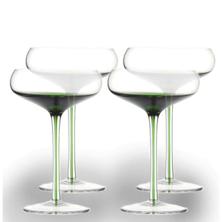 Personalized Christmas Emerald Cocktail Coupe  150ml/5oz – Engraved Crystal Glass