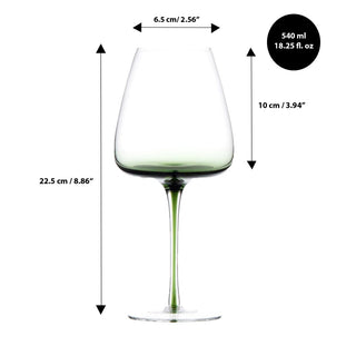 Personalized Christmas Emerald Wine Glass 540ml/18oz – Custom Engraved Crystal Stemware