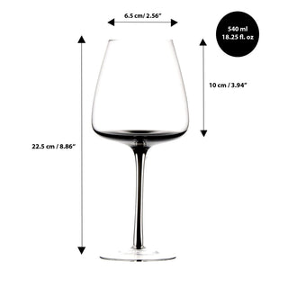 Personalized Christmas Onyx Wine Glass 540ml/18oz – Custom Engraved Crystal Stemware
