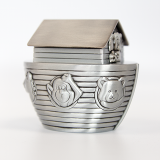Pewter Noah’s Ark Bank with Custom Engraving