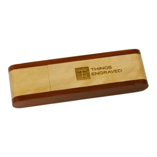 Two-Tone Walnut & Maple Engraved Pen Set - Ballpoint Pen in Personalized Wooden Box