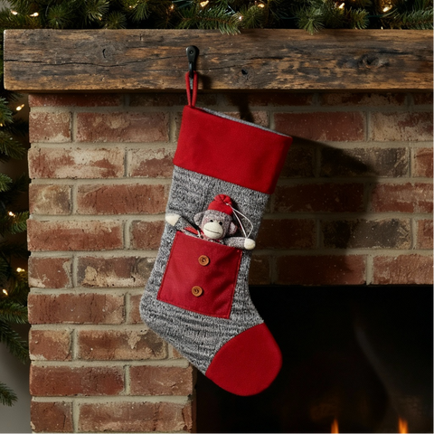 Sock Monkey Stocking Things Engraved