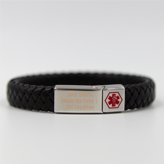 Leather Medical Alert with Custom Engraving Things Engraved