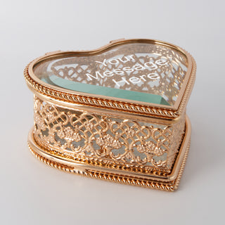 Custom Engraved Heart Shaped Jewelry Box