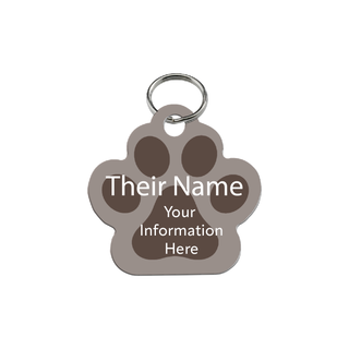 Custom Paw Print Pet Tag