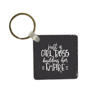 Boss Girl Square Keychain