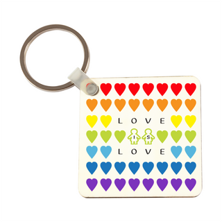 Love is Love Square Keychain