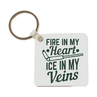 Ice In My Veins Square Keychain