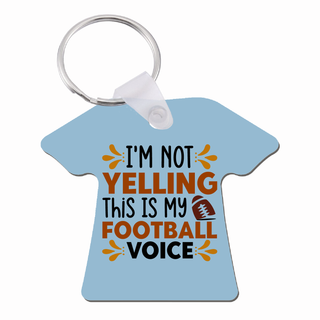 This is My Football Voice Shirt Keychain