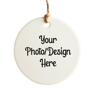 Personalized Round Christmas Ornament - Double Sided