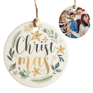 Custom Christmas Design Round Double Sided Christmas Ornament