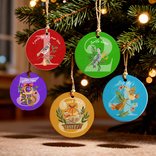 12 Days of Christmas Ceramic Ornaments