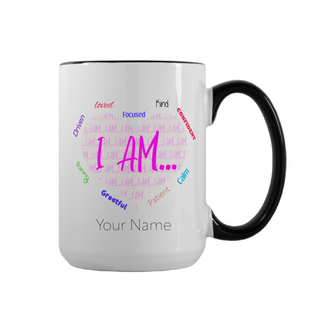 I am Inspirational Heart Ceramic Mug 15 oz