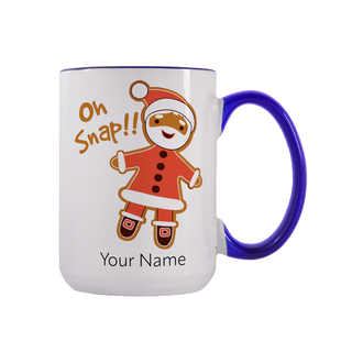 Oh Snap! Gingerbread Santa Mug 15 oz