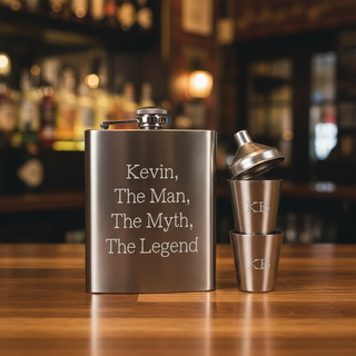 Stainless Steel 4pc Flask Set Things Engraved