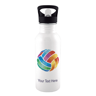 Rainbow Volley White Water Bottle