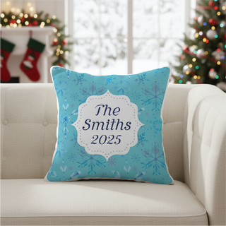 Family Name Christmas Pillow
