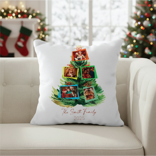 Family Tree Christmas Pillow