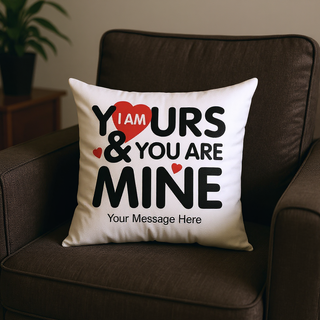 I Am Yours & You Are Mine Cushion 18" x 18"