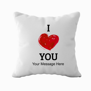 Coussin personnalisé "Je t'aime" 18" x 18"