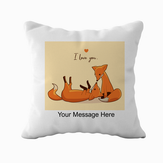 Coussin mignon "Je t'aime" 18" x 18"