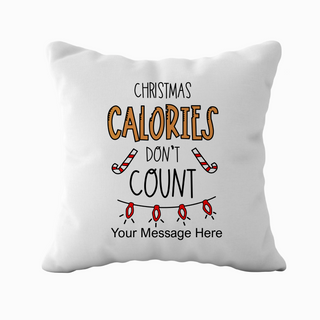 Coussin « Les calories ne comptent pas » de Noël 18" x 18"